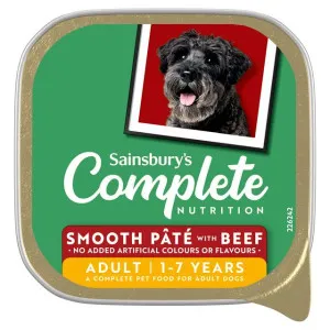Sainsbury's Farmhouse Kitchen Adult Dog Food Smooth Pate With Beef
