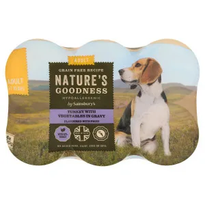 Sainsbury's Adult Nature's Goodness Turkey with Vegetables in Gravy Flavoured with Fruit Adult 1-7