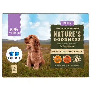 Sainsbury's Puppy Nature's Goodness Meaty Selection in Jelly 2-12 Months