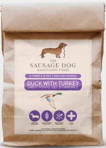 Sausage Dog Sanctuary Grain-Free Puppy Duck with Turkey, Sweet Potato, Dill & Camomile