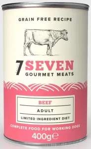 Seven Adult Beef Tins