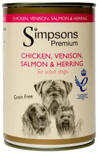 Simpsons Chicken Venison Salmon & Herring with Organic Vegetables