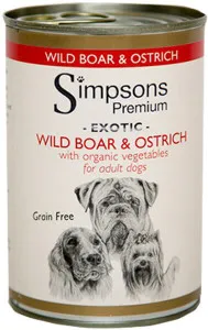 Simpsons Wild Boar & Ostrich Casserole with Organic Vegetables