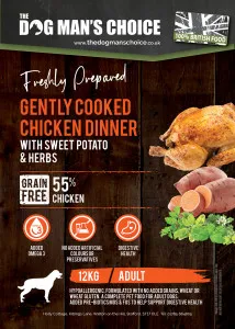 The Dog Man's Choice Adult Chicken Dinner with Sweet Potato & Herbs