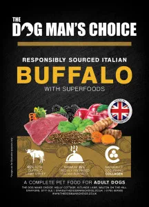 The Dog Man's Choice ADULT Superior Italian Buffalo with Basil, Blackberry, Turmeric, Flaxseed & Apple