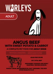 Warleys Grain Free Angus Beef With Sweet Potato & Carrot Adult