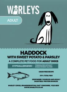 Warleys Grain Free Haddock with Sweet Potato & Parsley Adult