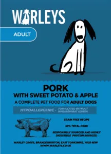 Warleys Grain Free Pork with Sweet Potato & Apple Adult