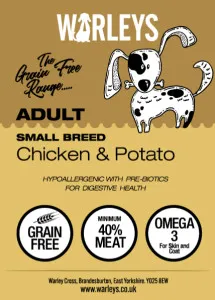 Warleys Proper Tasty Grain Free Adult Small Breed Chicken & Potato