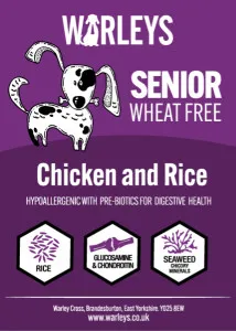 Warleys Proper Tasty Wheat Free Senior Chicken & Rice