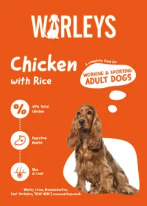 Warleys Super Premium Adult Chicken with Rice Working Dog