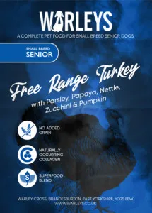 Warleys Superfoods Senior Small Breed Free Range Turkey