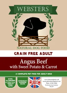 Websters Grain Free Angus Beef With Sweet Potato & Carrot