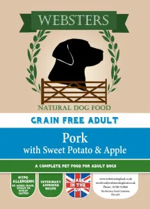 Websters Grain Free Pork With Sweet Potato & Apple
