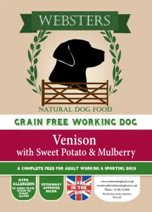 Websters Grain Free Venison With Sweet Potato & Mulberry