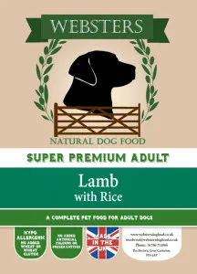 Websters Super Premium Lamb With Rice