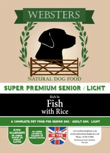Websters Super Premium Senior/Light Fish & Rice