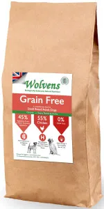Wolvens Grain Free Adult Small Breed Chicken with Sweet Potato & Asparagus.