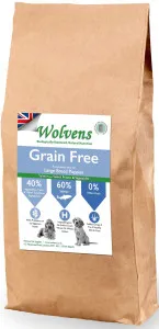 Wolvens Grain Free Large Breed Puppy Food Salmon with Sweet Potato & Vegetables.