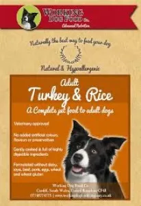 Working Dog Food Co. Adult Turkey & Rice